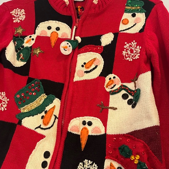 Y2K Christmas‎ Sweater Cardigan Tiara - Picture 4 of 7